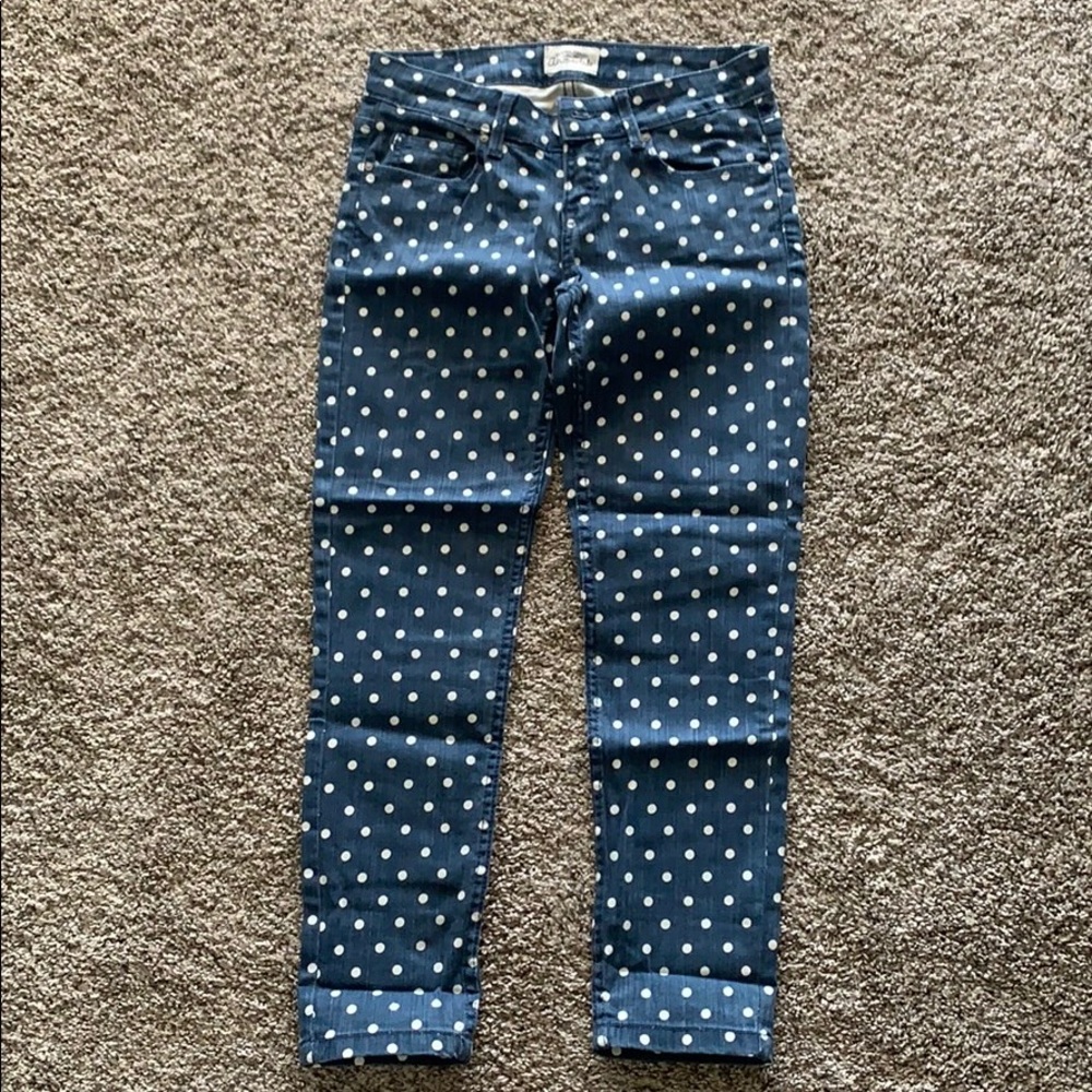 Aeropostale polkadot cropped skinny jeans